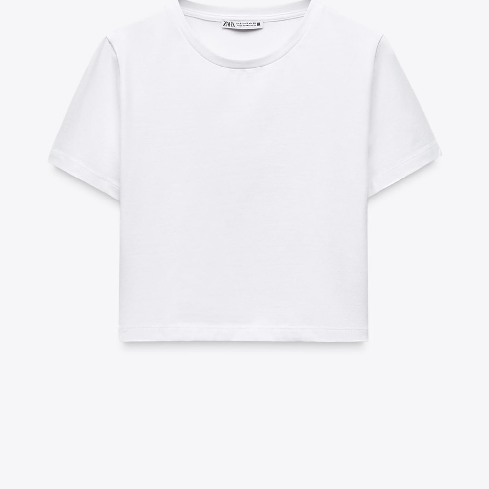 Zara White Short Sleeve Tee